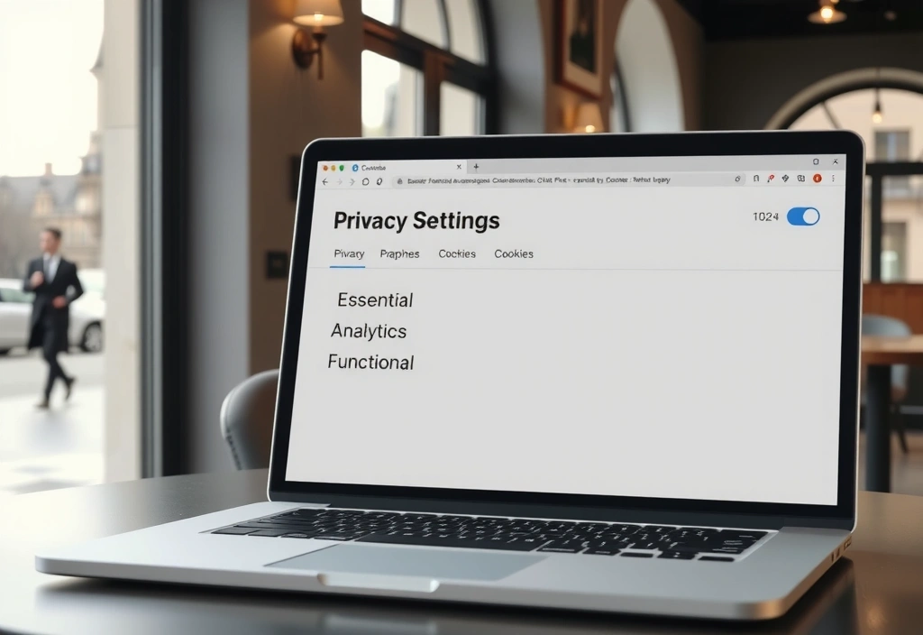 Cookie consent dashboard interface